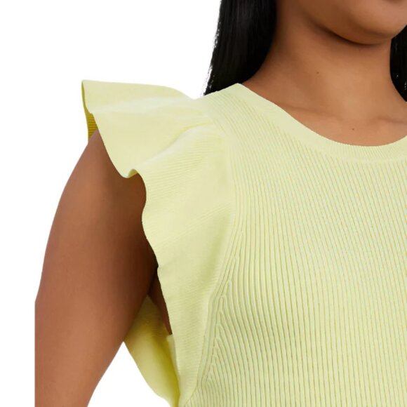 ALC HOLLY RUFFLED TOP NEON YELLOW - 80% off MSRP!! - Picture 3 of 4